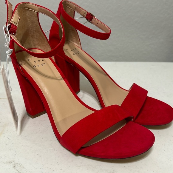 Brand New A New Day Red Heels size 6.5 - Picture 1 of 4